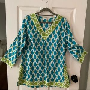 Barbara Gerwit Tunic V-Neck Cotton Dress or Top